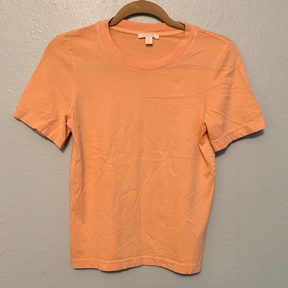 COS Soft Orange Short Sleeve Tee